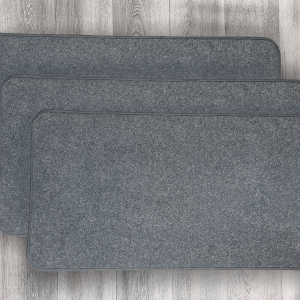 Cut Pile Synthetic Fibre Lovely Dark Grey Scatter Mats: Standard Sizes