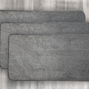 Cut Pile Synthetic Fibre Lovely Light Grey Scatter Mats: Standard Sizes